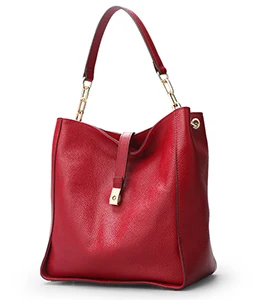 Burgundy Soft Leather Women's Top-handle Bag Shoulder bag Genuine Leather Ladies Hand Bags Large Black Handbags for Women bolsa - Цвет: Burgundy