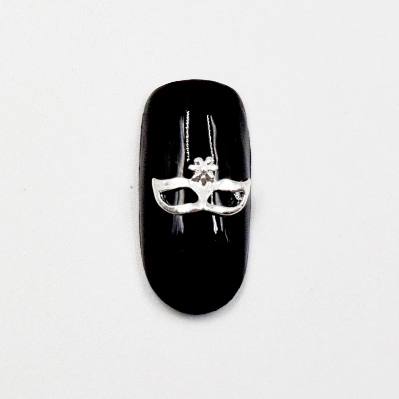 10pcs Manicure Silver mask 3D Nail Art Decoration Alloy Charms Nails Glitter Rhinestones Supplies SS386 | Красота и здоровье