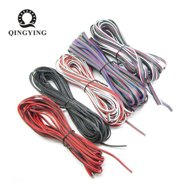 2 контактный 3 4 5Pin 22AWG 20AWG/18AWG светодиодный разъем Удлинительный провод кабель для