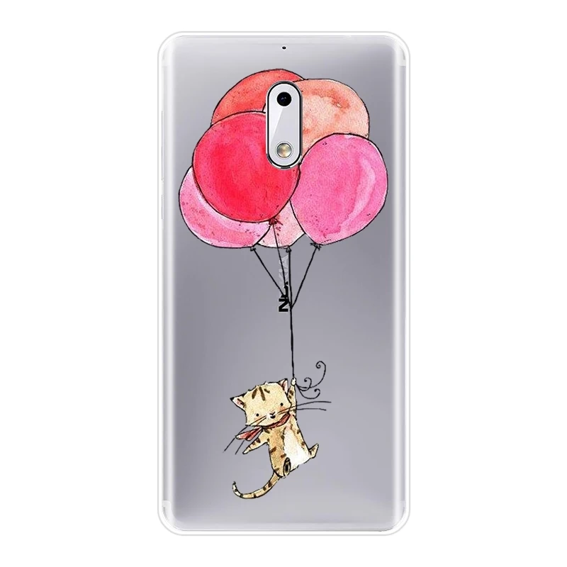 TPU Phone Case Silicone For Nokia X6 7 Plus Cat Bear Fox Panda Lion Elephant Cow Sloth Soft Back Cover 1 2 3 5 6 8 | Мобильные