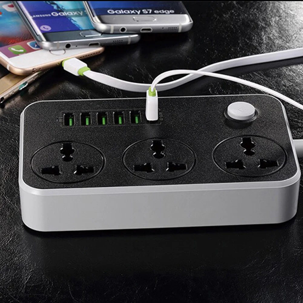 Удлинитель с usb-портами бытовой США, Великобритании, ЕС разъем, полосы питания, розетка 10A Smart, универсальное зарядное устройство для защиты от перенапряжения