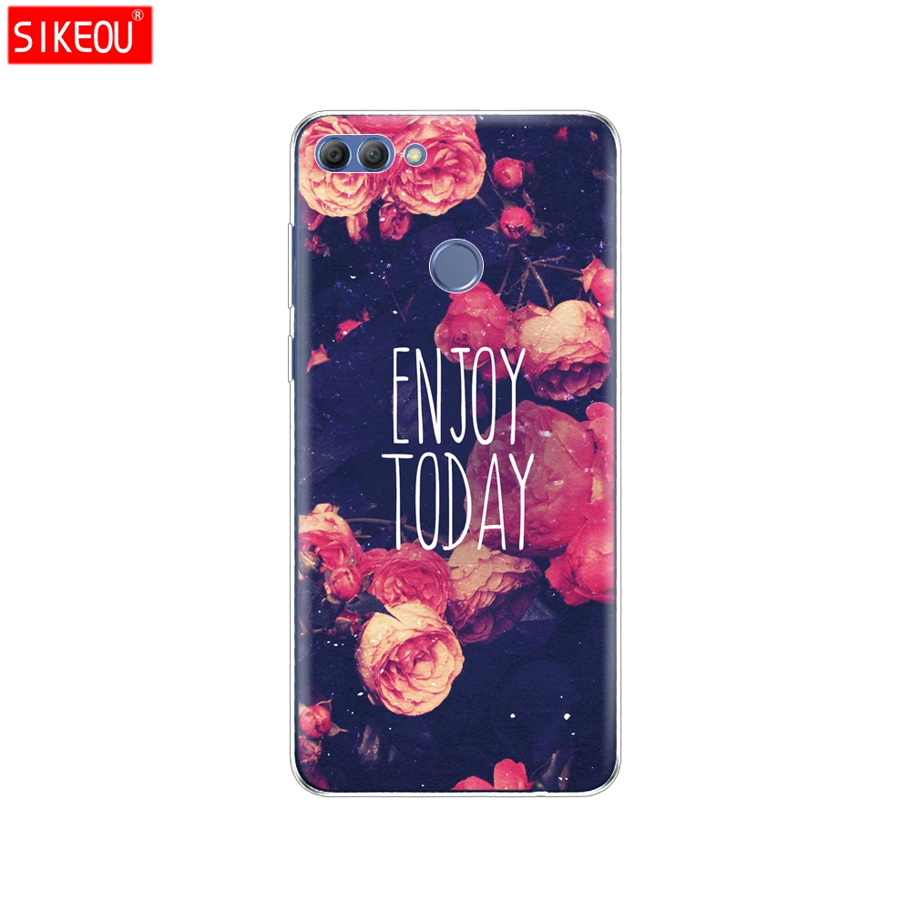 12090 Чехол для телефона huawei P smart Enjoy 7 S, Мягкий ТПУ силиконовый чехол на заднюю панель 360, полностью защитный прозрачный чехол с принтом - Цвет: 12090