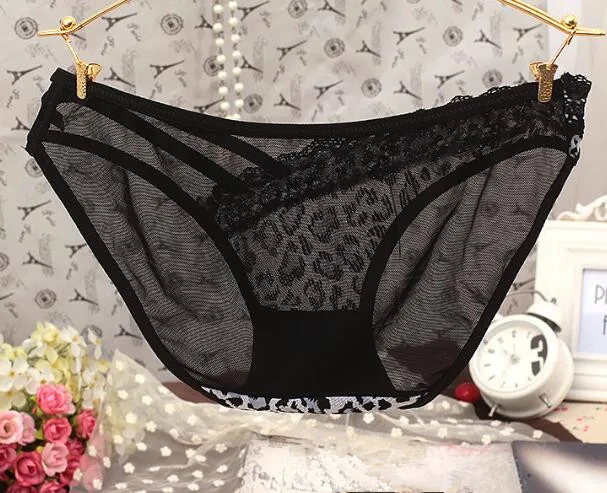 2018 Chic Для женщин Leopard Кружево T Back Low Rise Трусики для белье Нижнее Бельё девочек