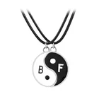Кулон для пары Best Friend For 2 BBF Yin Yang, ожерелье с черно-белым кулоном, пара, сестра, дружеские украшения, персонализированные подарки