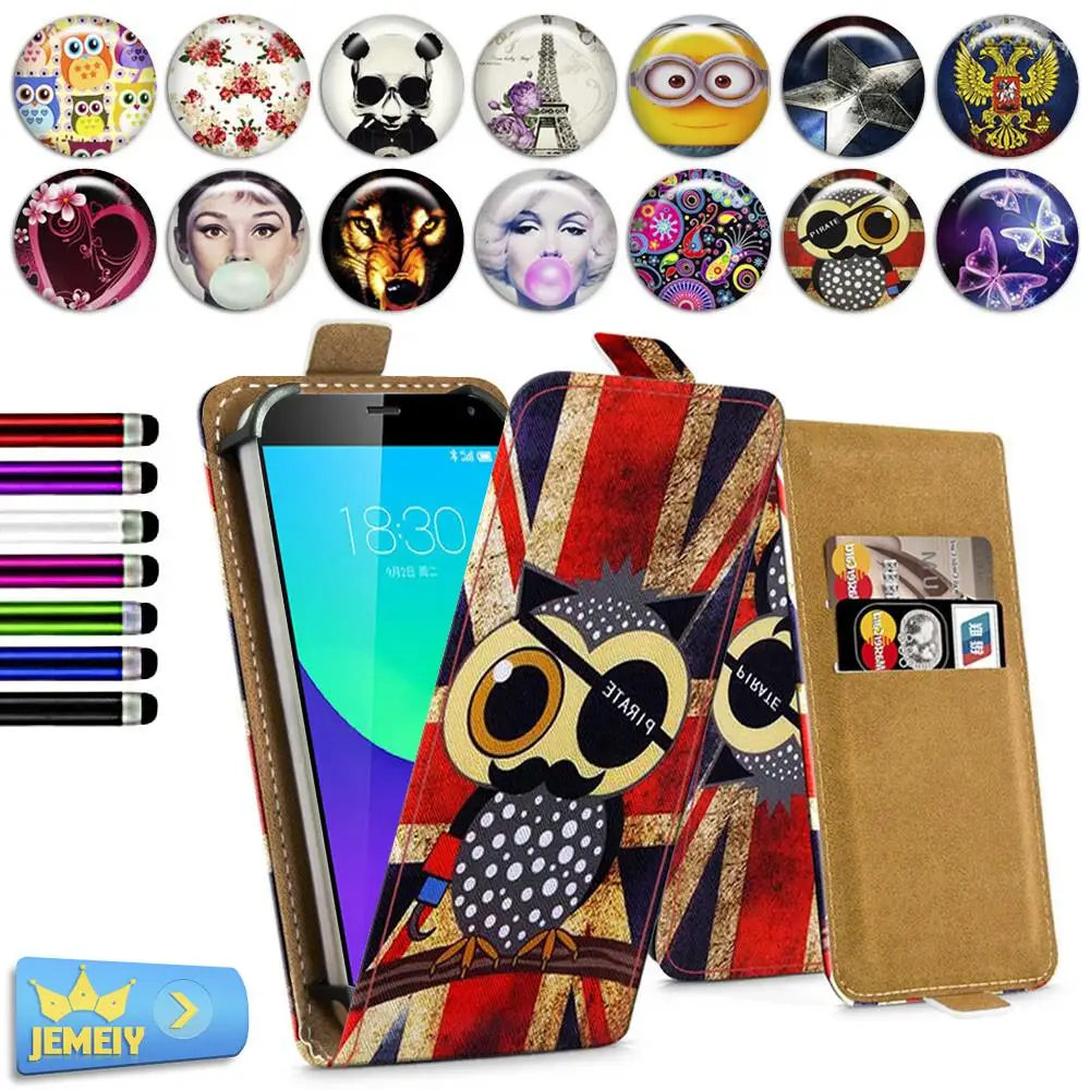 For Meizu Pro 6 Universal High Quality Printed Flip PU Leather Cell Phones Case Cover Middle Size | Мобильные телефоны и