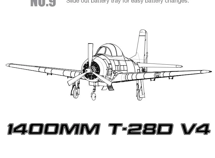 Радиоуправляемый самолет FMS 1400 мм 1,4 м T28 T-28 Троян V4 6CH PNP большой масштаб Gaint Warbird модель самолета с закрылками убирается светодиодный