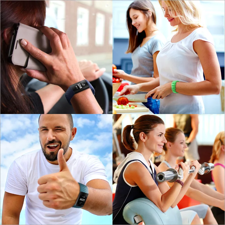 Мягкий ТПУ наручный ремешок для Fitbit Charge 3 Новая мода часы спортивный силиконовый