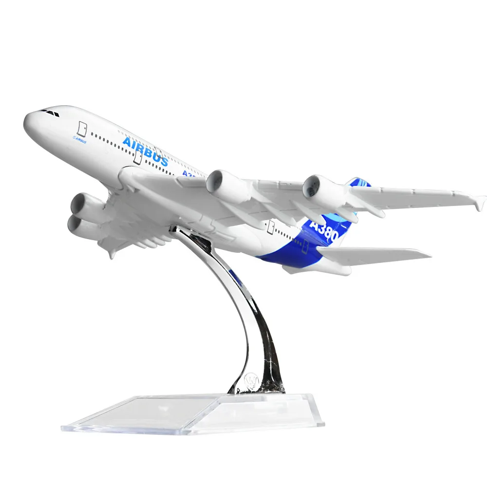 AIRBUS A380 16 см 15 металлические модельные украшения подарок на Рождество модель