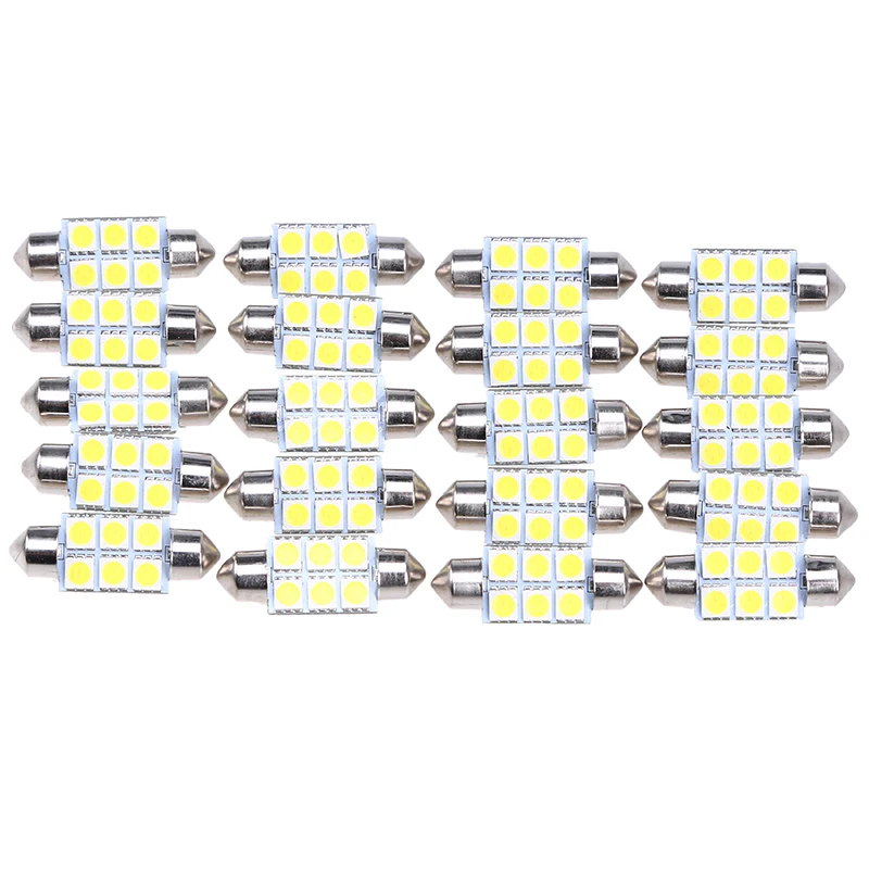 POSSBAY 20 шт. 36 мм 5050 6SMD белый микро общий автомобиль гирлянда для салона Купол