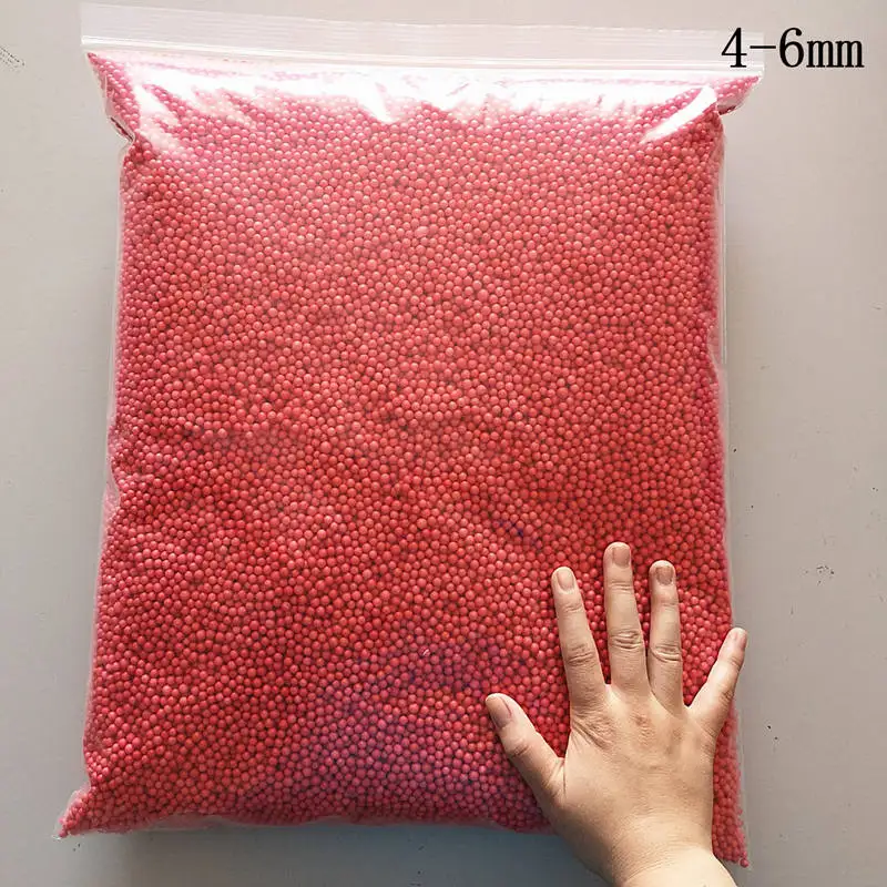 4-6mm Red 250g 250 г 4-6 мм кровоточащий ранлук разных цветов Полистирол Пенопласт Наполнитель пенопласт мини бусины шарики DIY украшения - Цвет: 4-6mm Red 250g