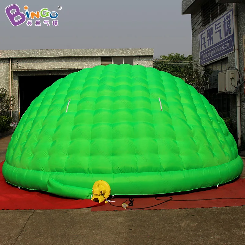 Надувная полукупольная палатка зеленого цвета по индивидуальному заказу со