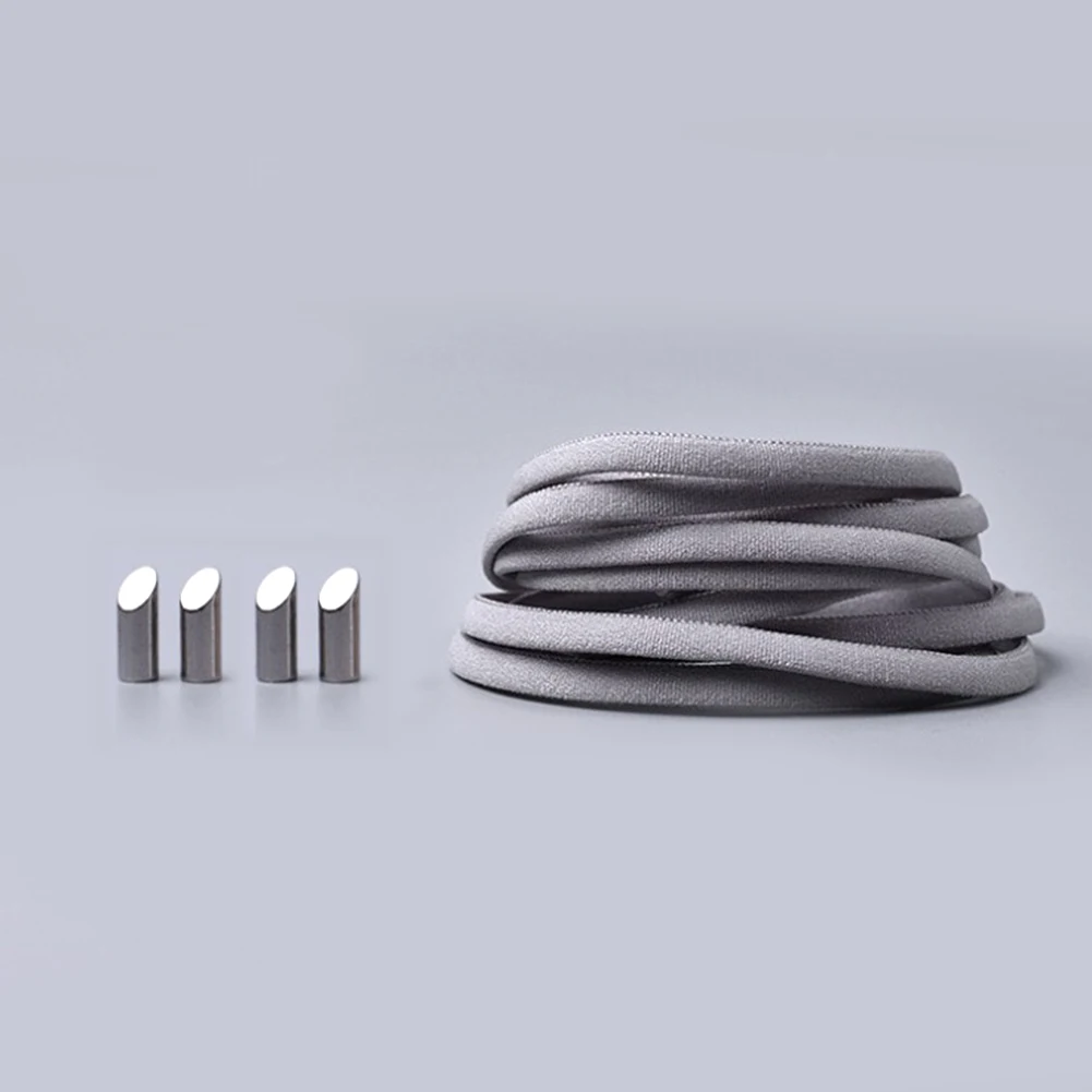 grey 105 см эластичные резиновые шнурки для обуви, растягивающиеся шнурки без завязок, шнурки для ленивых, плоские Сникеры, шнурки, безопасные шнурки - Цвет: grey