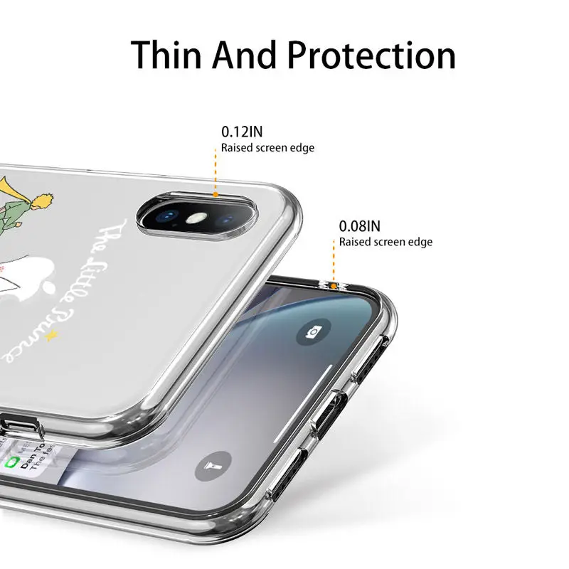 Ottwn чехол для телефона для iPhone 11 Pro XS Max X XR 7 8 6 6s Plus 5 5S SE Прозрачный Маленький принц задняя крышка розы цветы Мягкий ТПУ чехол