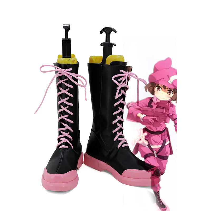Sword Art Online Alternative: Gun Gale DLC Llenn Cosplay Shoes аксессуары для вечеринки в стиле Хэллоуин |