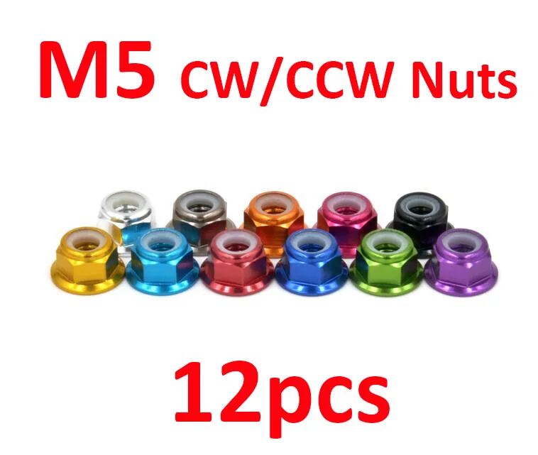 12 шт. фланцевые гайки из алюминиевого сплава 6 мм|ccw nut|cw ccwcw ccw nut |