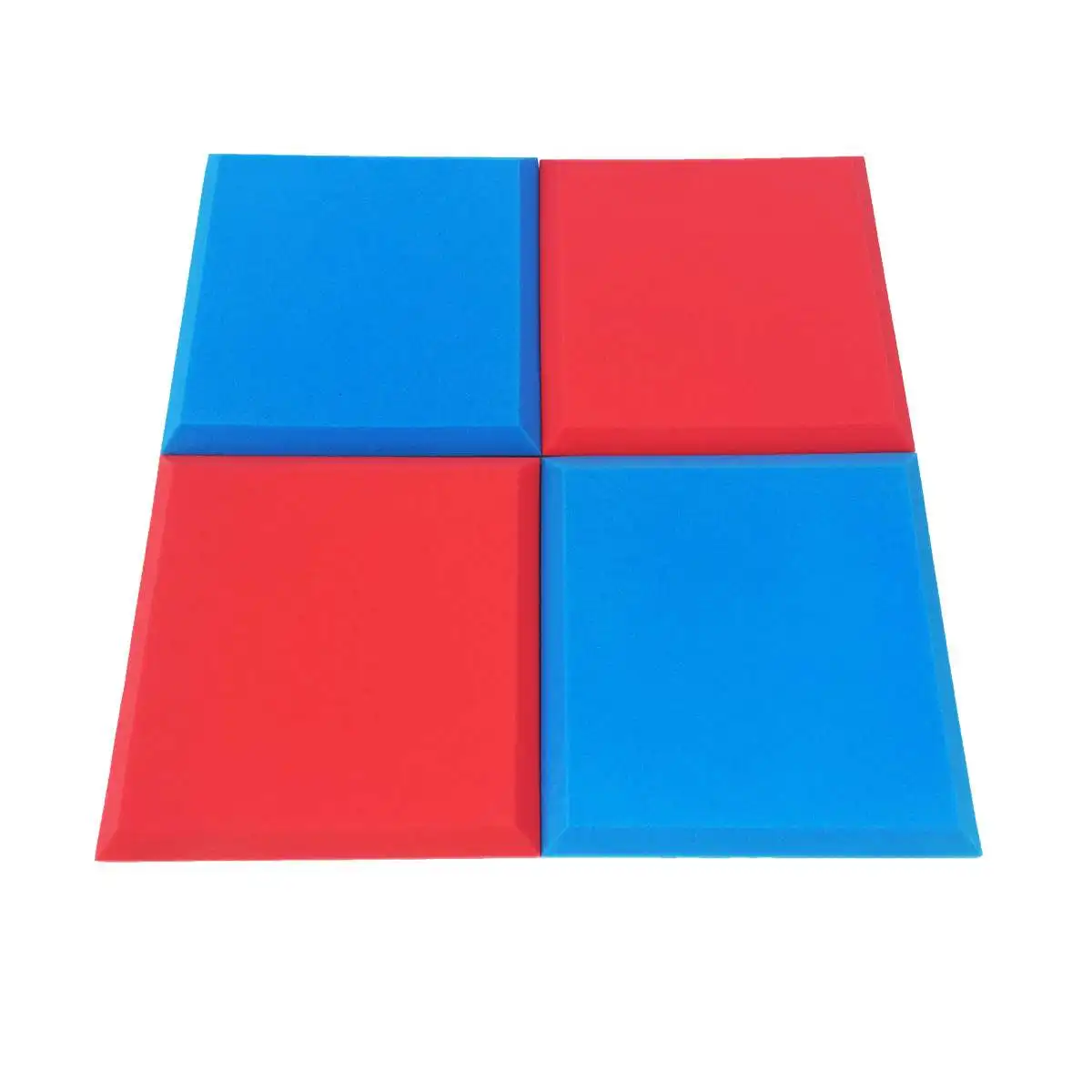 24 шт. 50x50x5 см студийная акустическая Звукоизоляционная пена Звукопоглощающая Панель плитка клиновидная Защитная Губка 4 цвета