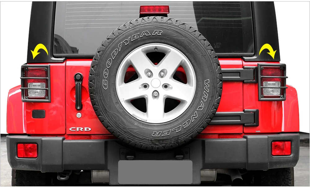 SHINEKA металлический задний светильник, крышка заднего фонаря, защита для Jeep Wrangler JK 2007+ автомобильные аксессуары