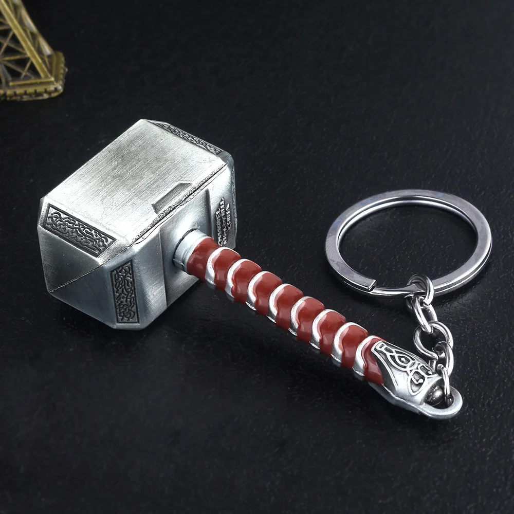 20 шт./лот Мстители Тор молоток топор Mjollnir талисманы брелок для мужчин для фанатов ювелирные изделия