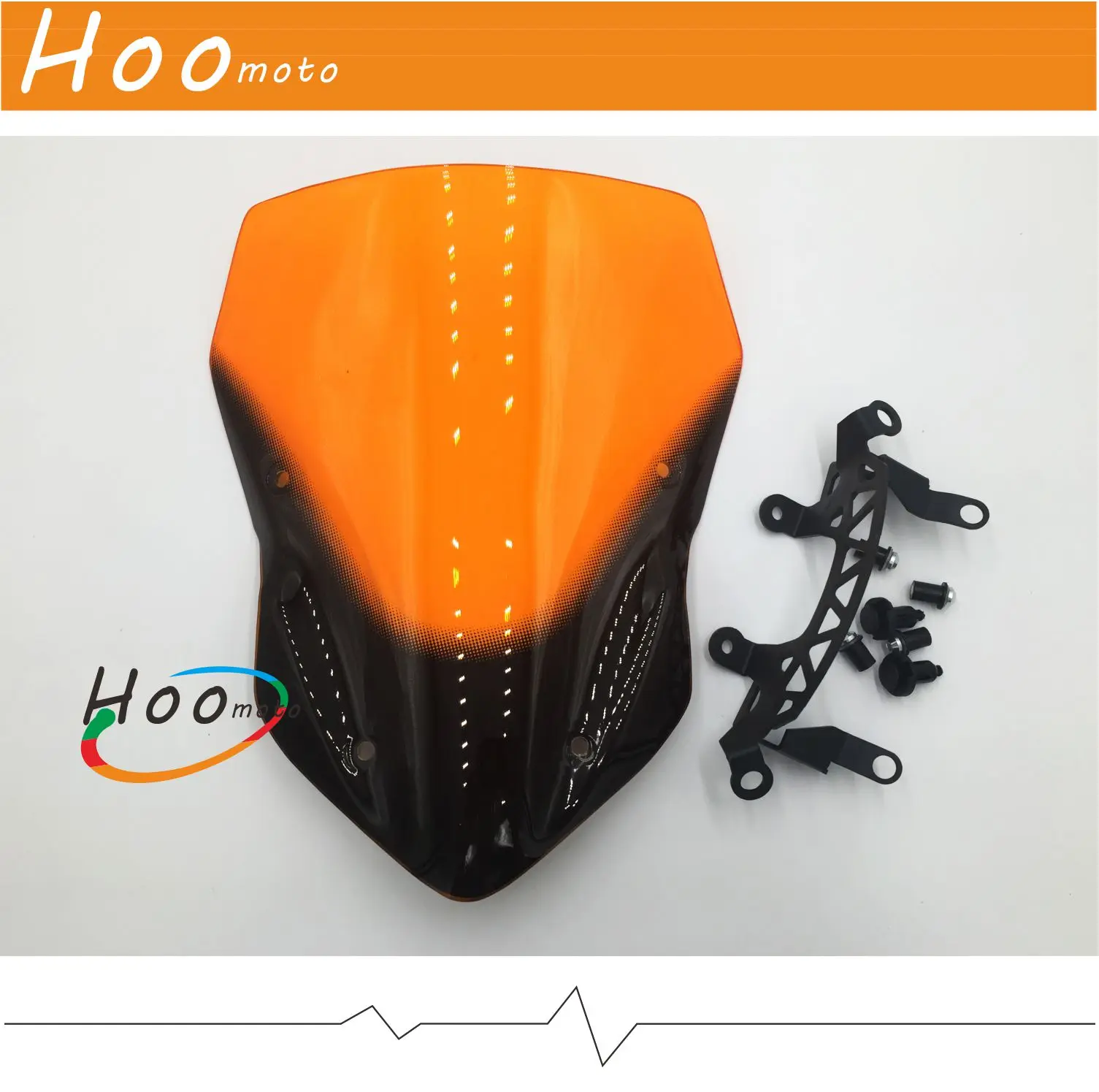 New Arrival Motorcycle Smoke ABS Windscreen Windshield Wind Deflectore for Kawasaki Z900 Z 900 2017 2018 Orange transparent | Автомобили и