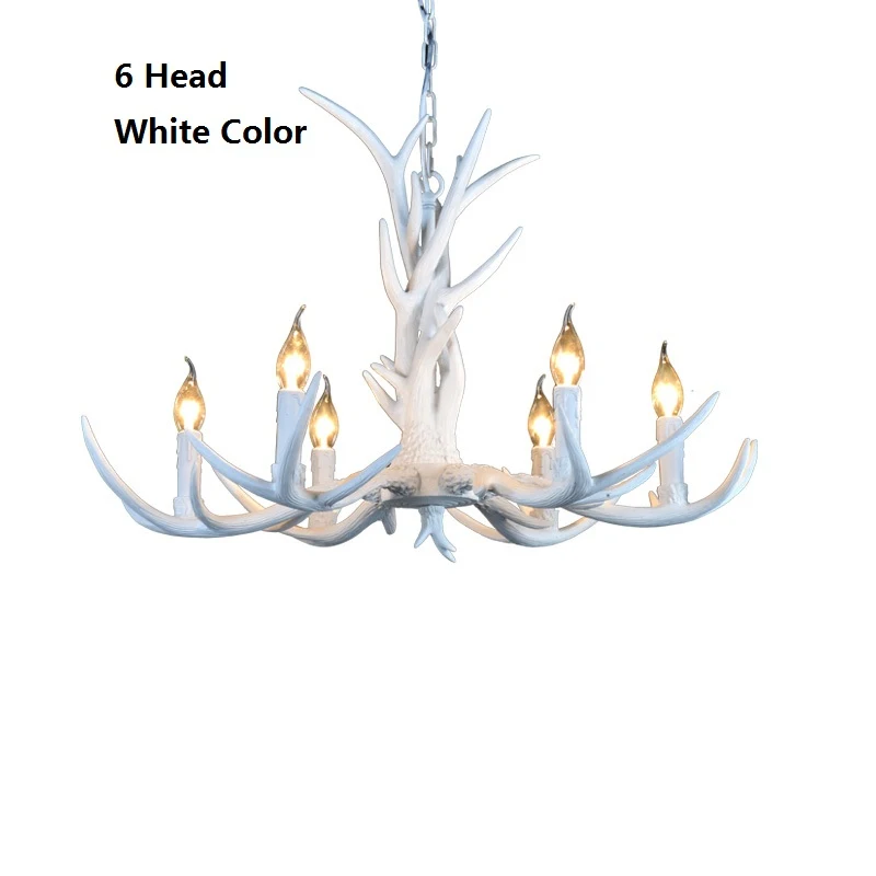 6 головок скандинавские кантри рога люстра ретро смола оленя освещение Дворцовый