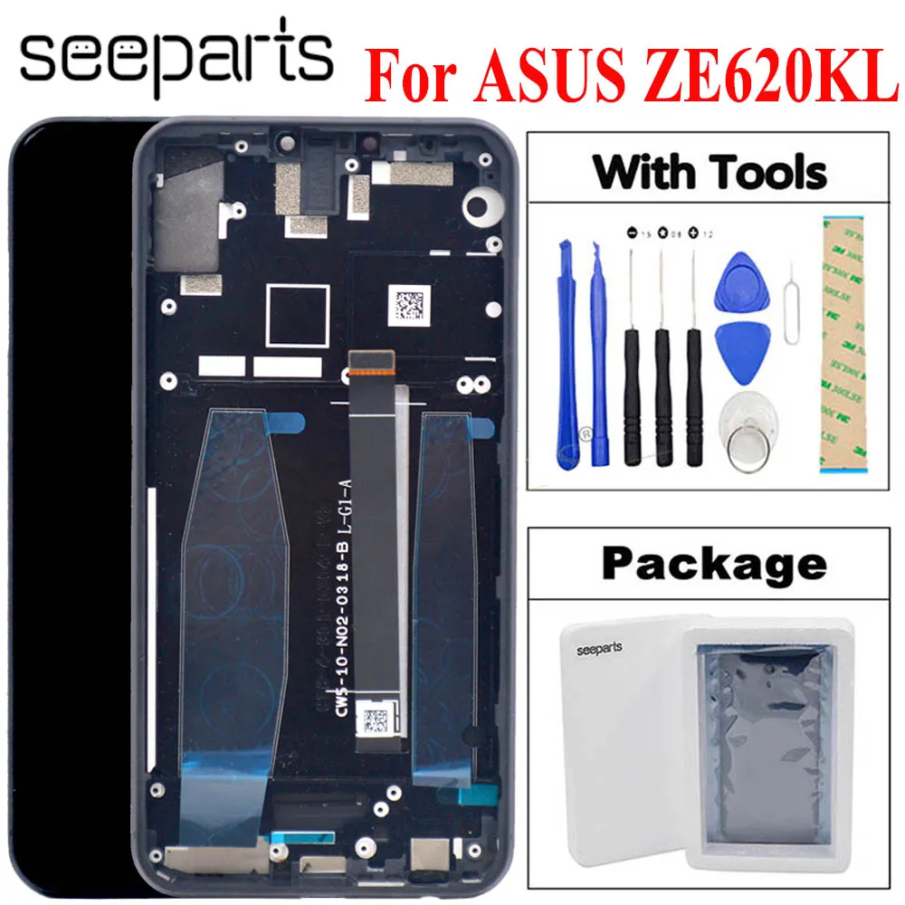 

For Asus Zenfone 5 ZE620KL LCD Display Touch Screen Digitizer Assembly Replacement Parts For Asus Zenfone 5z ZS620KL LCD Diplay