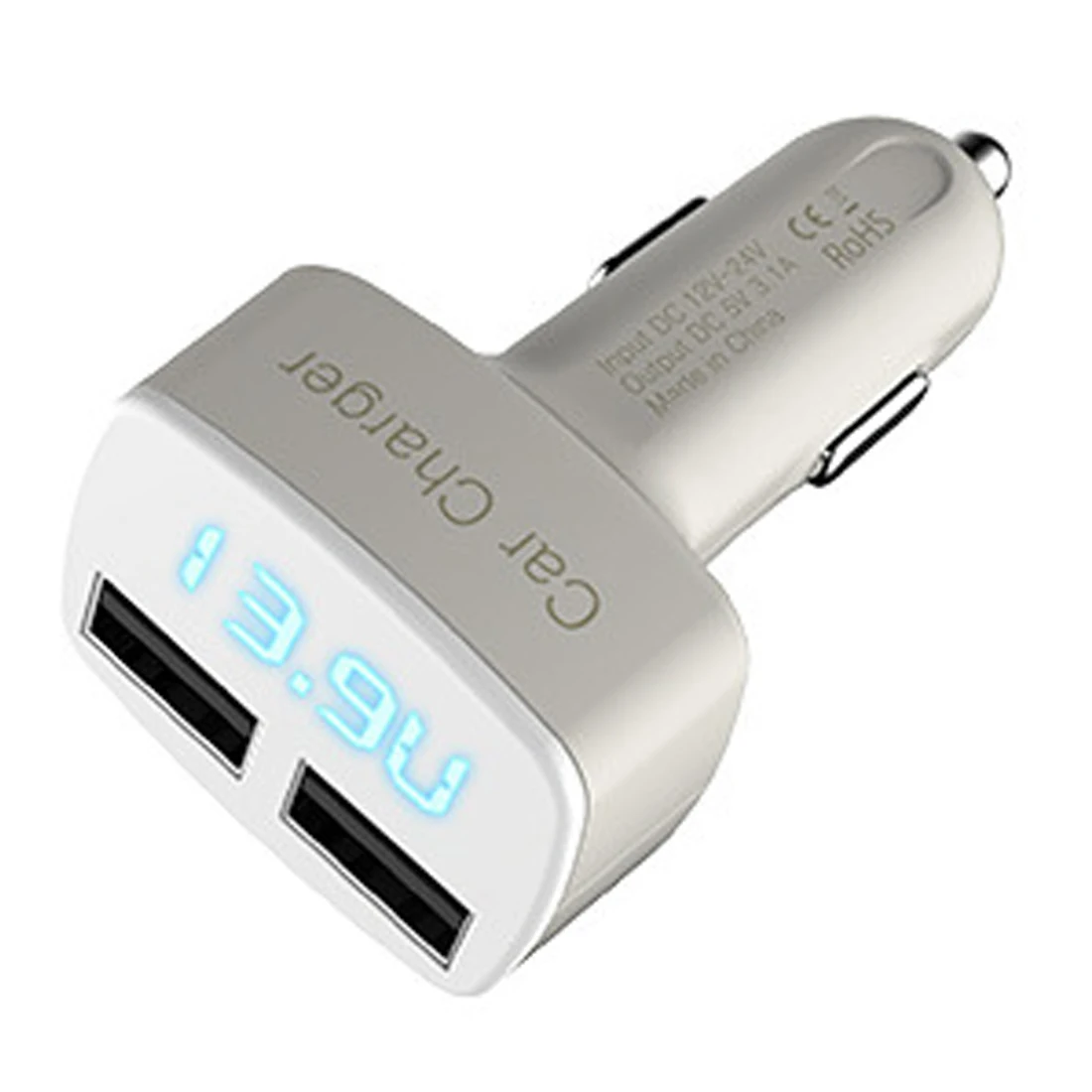 DC 5V 3.1A 4 в 1 светодиодный цифровой вольтметр Амперметр термометр двойной USB