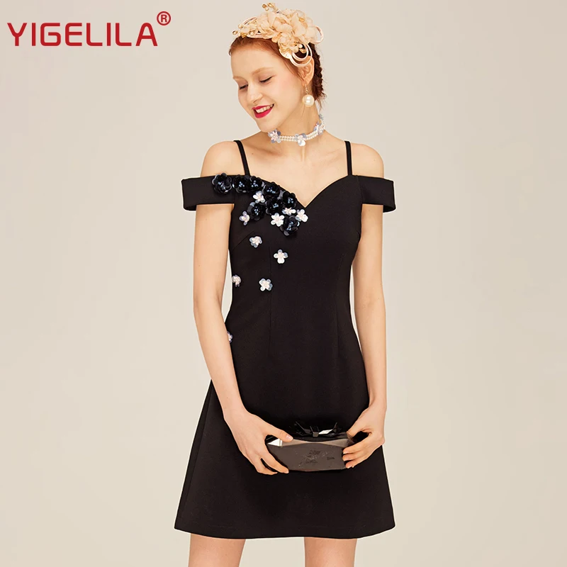 YIGELILA 62420 женское платье на бретельках модное сексуальное с v-образным вырезом