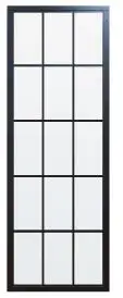 30X80in door slab DIYHD черная стальная рамка Стеклянная Дверная панель Межкомнатная Прозрачная закаленное стекло раздвижная дверная плита сарая - Цвет: 30X80in door slab