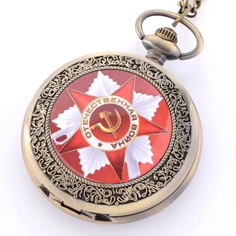 IBEINA винтажные CCCP Советский Союз ретро карманные часы кварцевое ожерелье с подвеской под старину