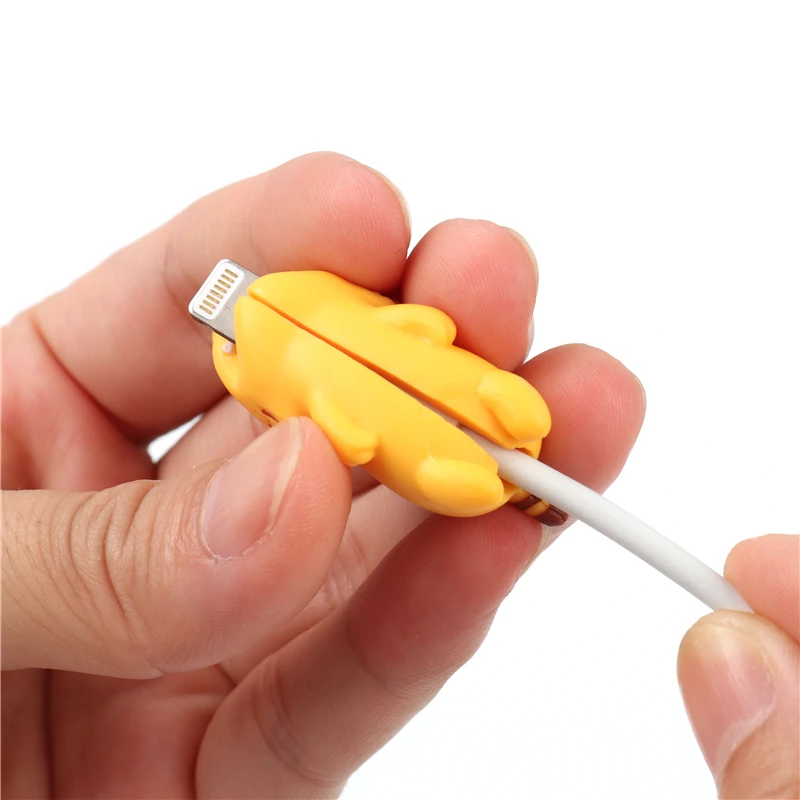FFFAS Япония USB кабель укус мобильного телефона Декор животных протектор Организатор зарядное устройство провода намотки головы для Iphone 7 8 X Plus