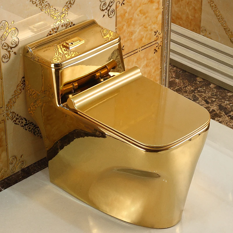 買取 305ミリメートルピット間隔ゴールド潜水艦タイプトイレ水ゴールドトイレ浴室ワンピースセラミックclosestoolスパイラルサイフォンニオイガメ