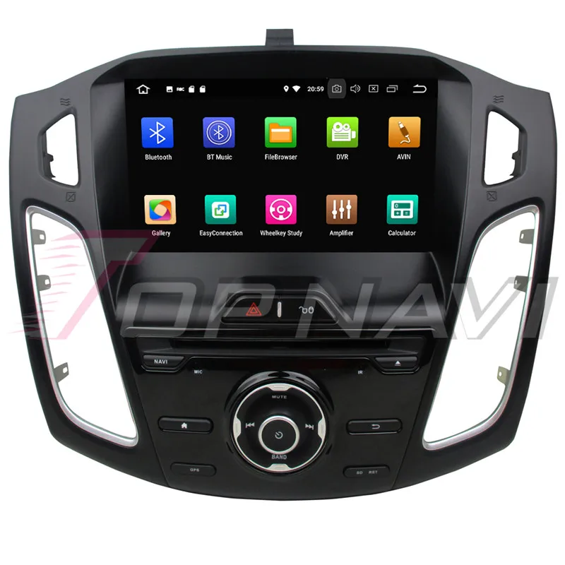 Topnavi четырехъядерный Android 8 1 Автомобильный GPS навигатор для Ford Focus 2012 2013 2014 2015 2016