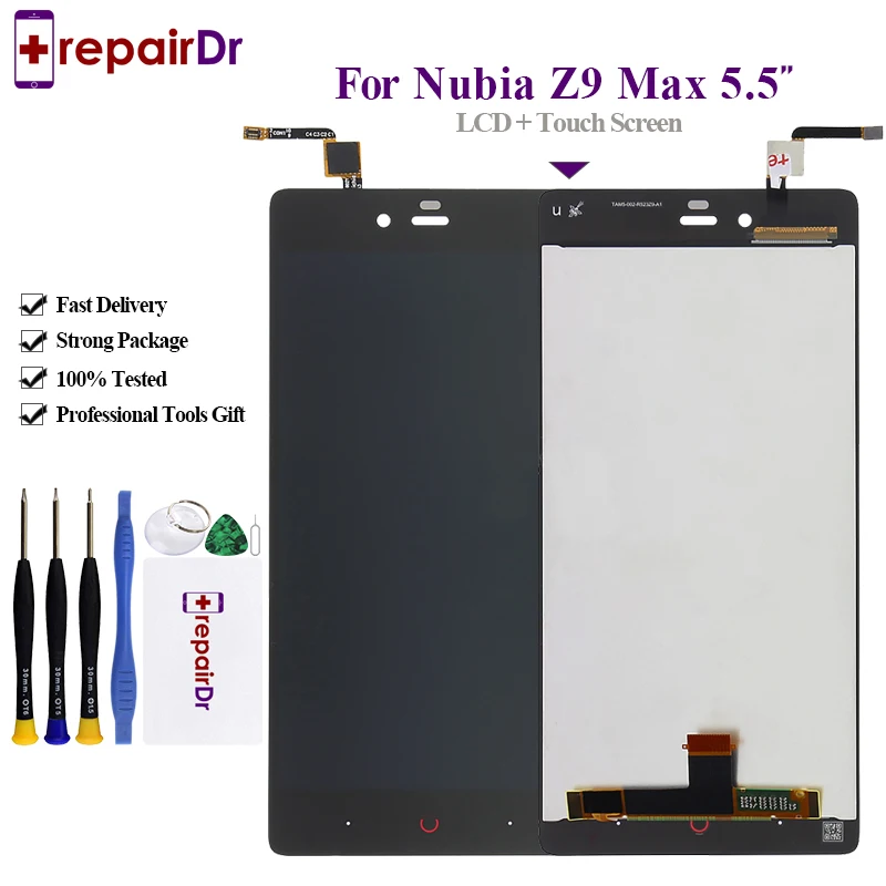 Оригинальный 5 дюймовый ЖК дисплей с сенсорным экраном для ZTE Nubia Z9 Max NX510J NX512J NX518J LCD