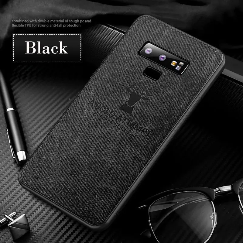 Тканевый чехол для samsung Galaxy S10 S10e e S9 S8 A7 A9 J4 J6 A6 A8 плюс Note 9 8 S7 край Холст Кожа Мягкий силиконовый чехол-накладка олень