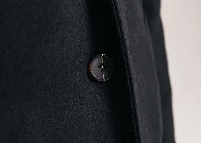 

Casual woolen coat men trench coats long sleeves Single-breasted thickening overcoat suits mens cashmere coat england black grey