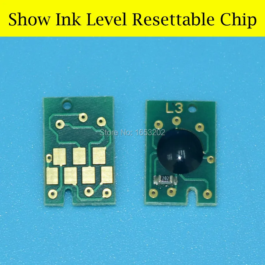 Бесплатная Доставка! 16 шт./лот демонстрация уровня чернил сбрасываемый чип