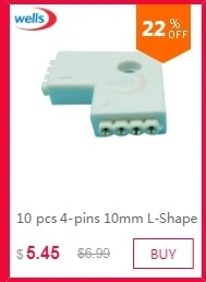 100 шт. 4 Pin гамма разъем адаптера иглы Мужской Двойной 4pin светодио дный 5050 RGB полосы