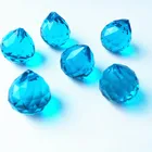 24 шт (Бесплатные Кольца) 20 мм Аква граненые хрустальные люстры части призмы освещение шар Чистый витраж свадебное украшение для дома