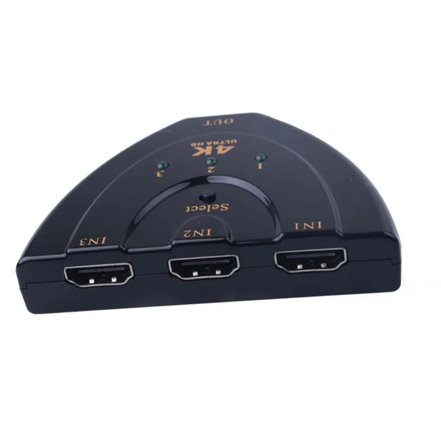 Мини-коммутатор elistoooop 4 K, 3 порта, HDMI коммутатор, HDMI сплиттер, 3D, три HD видео-переключателя, 1.4b, 4 K, HDMI сплиттер, HDMI