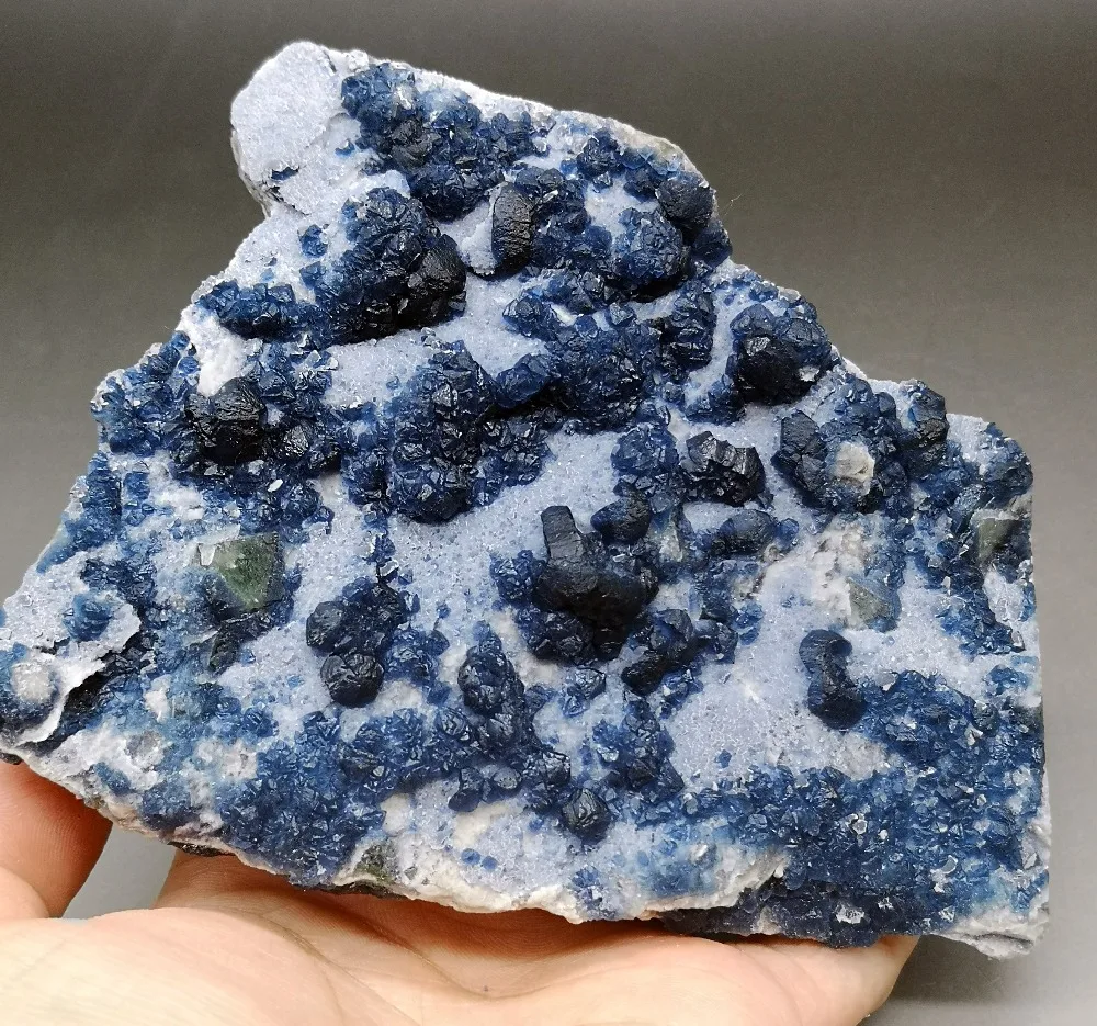 572g Natural rare Blue Fluorite Mineral Specimen Large crystal stone and form Inner Mongolia | Дом и сад