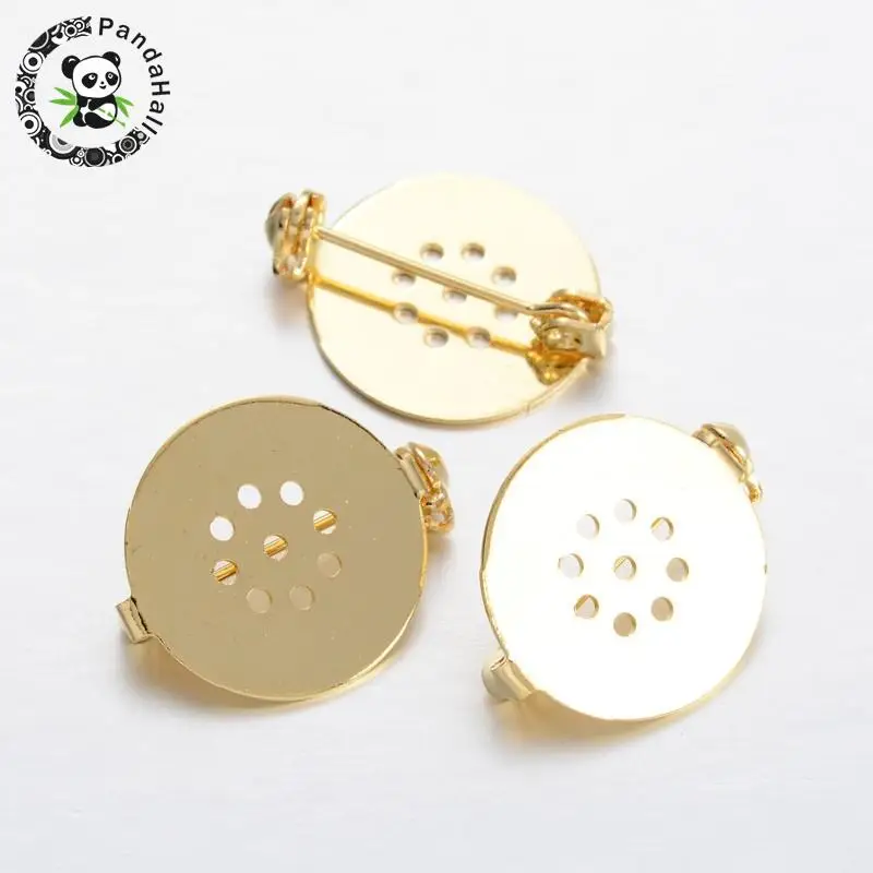 10 шт. 18 мм круглый брошь база кабошоны пустые лотки с задней частью штыря