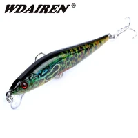 1pcs minnows fishing lures 10cm 9 5g wobbler crankbait artificial hard baits for bass fishing tackle with treble hooks pesca