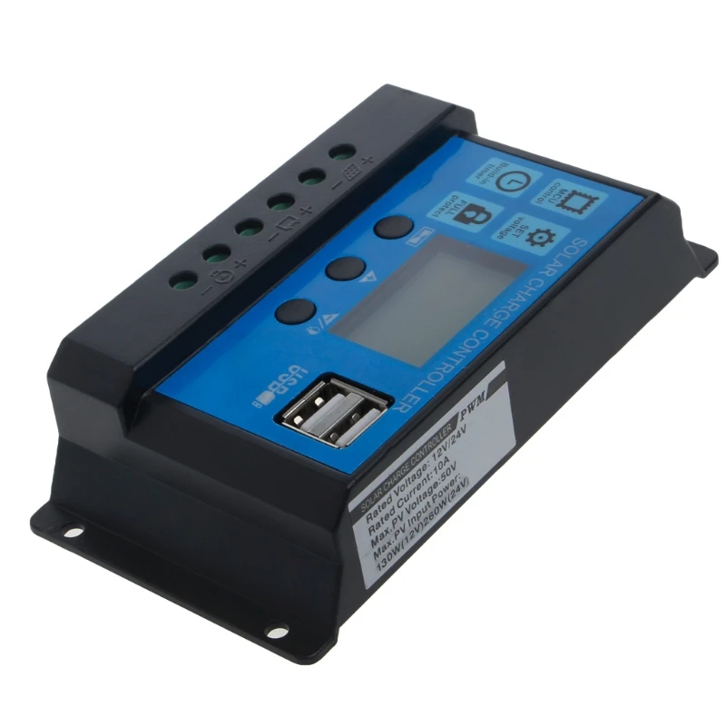 PWM 10/20/30A Dual USB Панели солнечные Батарея регулятор заряда аккумулятора 12/24V