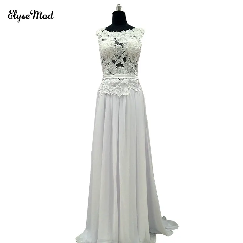 

Real Photo Lace A-line Scoop Prom Dresses Long 2021 Fashion Chiffon Appliques Elegant Evening Party Dresses