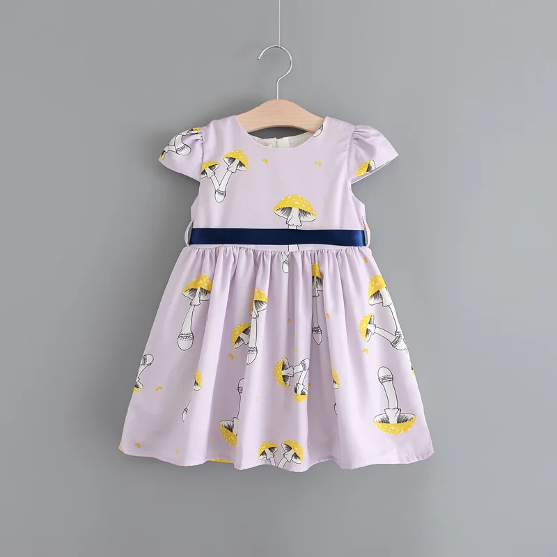 Новый Новорожденных Девочек Летом Хлопок Rushroom Pattern Платья Принцесса Дети