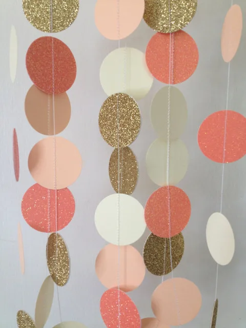 

Джамбо персиковая Свадебная гирлянда, Бумажная гирлянда, свадебный душ, детский душ, день рождения, реквизит для фотосъемки, персиковая гир...