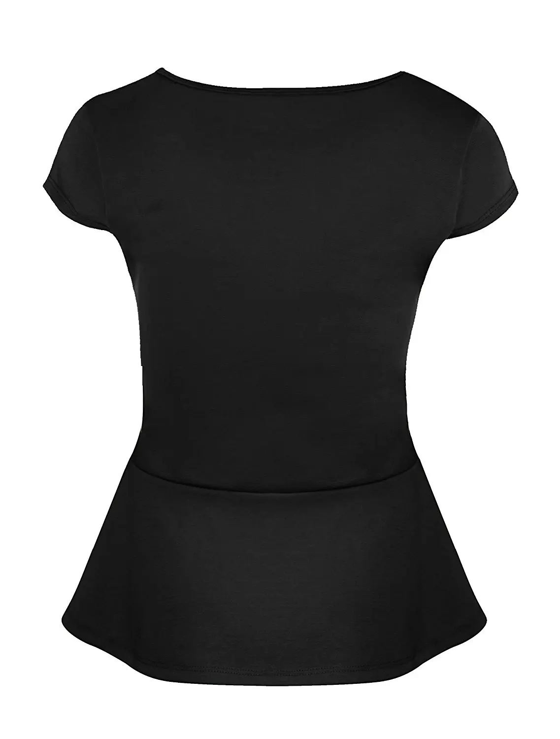 Customize Short Sleeve Womens Peplum Shirt Reg and Plus Size Ruffles Top | Женская одежда