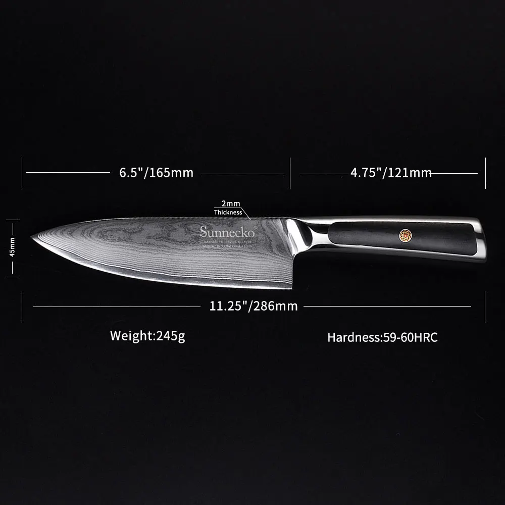 Набор кухонных ножей SUNNECKO 2 шт. 6 5 дюйма 3 лезвие из дамасской стали|knife set|kitchen knife