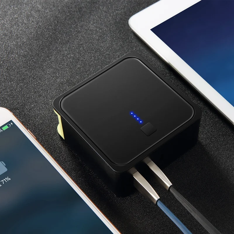 5000 мАч 2 в 1 power Bank с настенным usb зарядным устройством для iPhone 6 7 8 X Xiaomi ROCK