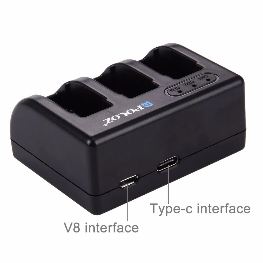 AHDBT 501 зарядное устройство с тремя портами для GoPro Hero 5 6 7 HERO5 Black Cam usb кабелем Go pro 5|Зарядные устройства| |